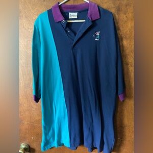 3xl Mickey Mouse Polo Shirt With Block Print By Walt Disney